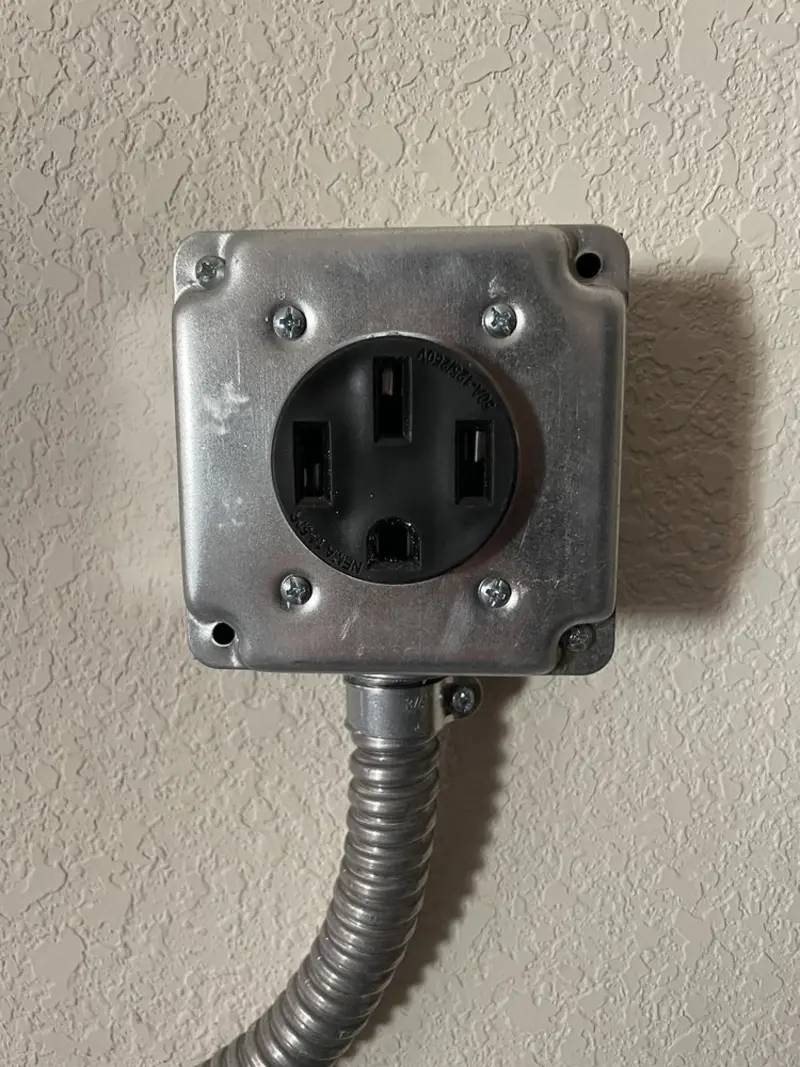 NEMA 14-50 outlet installed for Smart Home Electrical in Hanceville